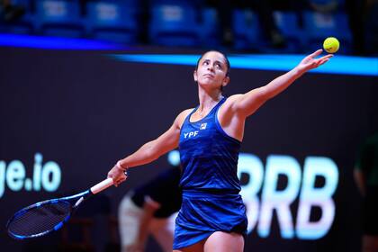La riojana Jazmín Ortenzi (274°, 22 años) tuvo una valiosa serie ante Brasil pese a la eliminación