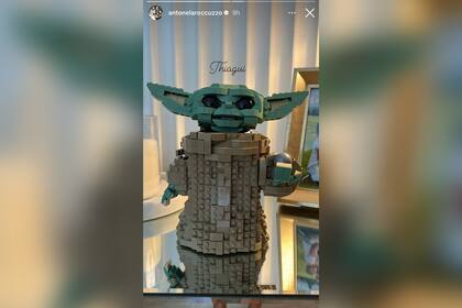 La rosarina compartió cómo quedo la figura que armó su hijo mayor (Foto: Instagram @antonelaroccuzzo)