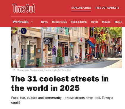 La Rua do Senado, en Río de Janeiro, consiguió el primer puesto del ranking