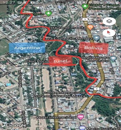 La ruta del túnel usaron los Bolivianos
