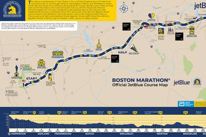La ruta que sigue la Maratón de Boston
