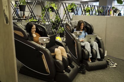 La sala de juegos del coworking que emprendió Ben Elsztain en la zona del DOT