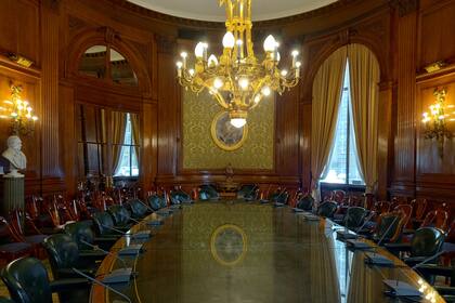 La sala de reuniones, donde se reciben a las personalidades más relevantes