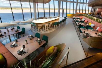 La sala de Virgin Galactic es la primera de lo que Spaceport America espera sean muchas terminales en el complejo.