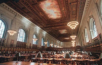 La sala principal de la Biblioteca Pública de Nueva York. Un paraíso para los bibliófilos y amantes de la lectura