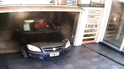 La salida desde el edificio de Caballito