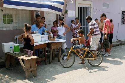 La salita ambulante que se encuentra en los pasillos de la villa de la isla Maciel