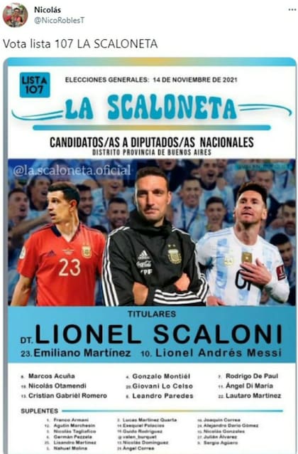 La Scaloneta, utilizada como meme en la boca de urnas