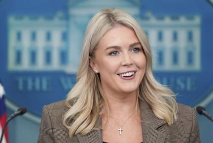 La secretaria de Prensa de la Casa Blanca, Karoline Leavitt.