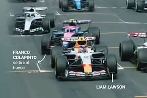 Cómo hizo Colapinto para salvarse en Australia: la maniobra, cuadro por cuadro