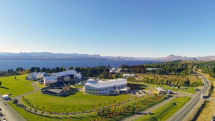 La sede central del Invap, ubicada a 6,5 km del Centro Cívico de Bariloche