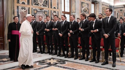 La selección alemana visitó al papa Francisco en el Vaticano