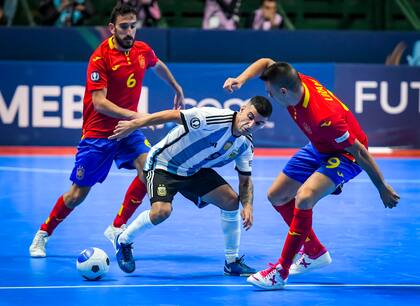 La selección argentina de futsal perdió con España en el segundo turno