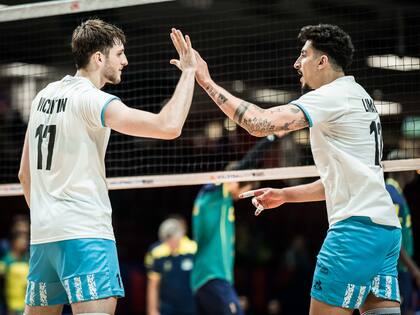 La selección argentina de vóleibol está sexta en la tabla de posiciones de la Nations League