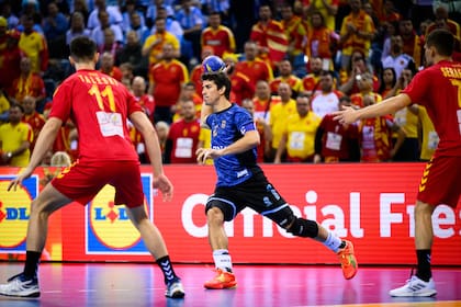 La selección de handball ganó 35 a 26 a Macedonia del Norte en el tercer encuentro del Mundial de handball de Polonia y Suecia