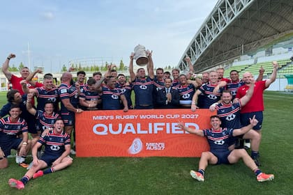 La selección de Hong Kong que ganó su lugar en el Mundial como ganador del Asia Rugby Emirates Championship