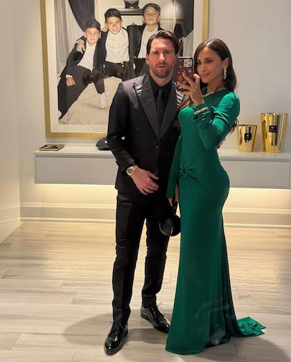 La selfie de los Messi previa al cumpleaños.