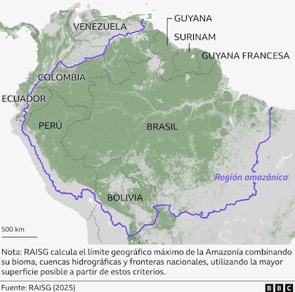 La selva amazónica se extiende por ocho países y un territorio de ultramar
