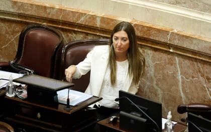 La senadora María Eugenia Catalfamo, delegada del gobernador Alberto Rodríguez Saá