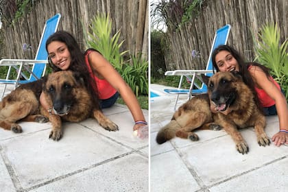 Las primeras fotos que se sacó la tucumana con el perro