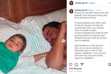 La sentida carta de despedida de Lola Lanata a su padre