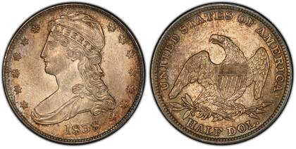 La serie conocida como Capped Bust destaca en el mercado de coleccionista por su estado de conservación