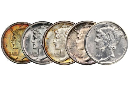 La serie de monedas conocidas como Mercury Dime logran alcanzar ventas elevadas en el mercado de coleccionistas; así se puede reconocer si se tiene una valiosa