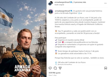 La serie de pasos a seguir para participar en el sorteo de la Armada Argentina