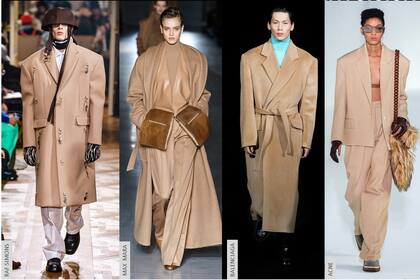 La silueta boxy sigue marcando el camino y el beige cremoso es el color estrella.