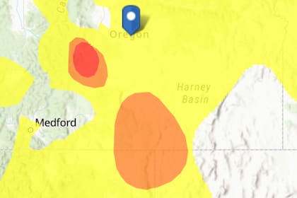 La situación fue más grave en La Pine, donde el AQI llegó a un nivel insalubre que puede afectar incluso a la población general