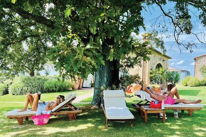 La sombra de los árboles resultó el lugar perfecto para leer y reposar.