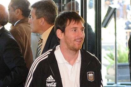La sonrisa de Messi al llegar a Mendoza