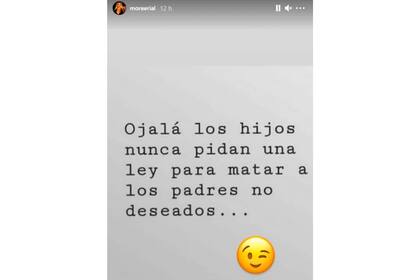La story de Instagram con la que Morena Rial fustigó a su padre