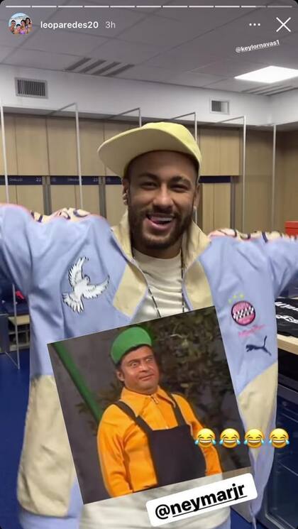 La story que Paredes subió riéndose de Neymar. Crédito: Instagram