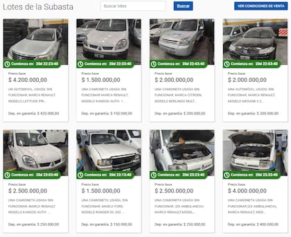 La subasta de vehículos del PAMI a través del Banco Ciudad se realizará el jueves 27 de febrero entre las 10.30 y las 13.20