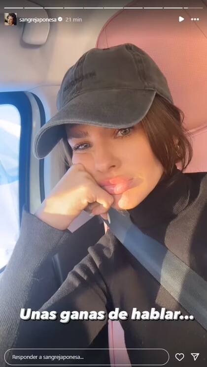 La sugerente historia de la China Suárez en Instagram. Captura: @sangrejaponesa