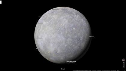 La superficie de Mercurio ahora se puede visitar desde cualquier pantalla