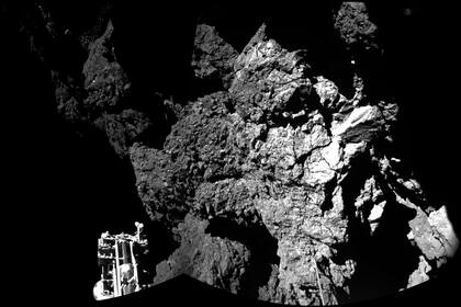 La superficie del cometa 67P, según las cámaras de Philae