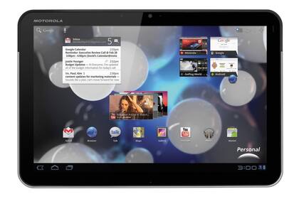 La tablet Xoom de Motorola tendrá un costo inicial de $3599 y en primera instancia se venderá mediante la operadora Personal