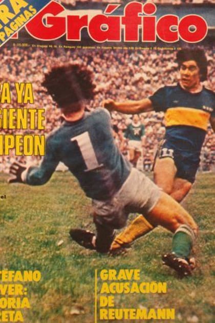 La tapa de El Gráfico, con el gol decisivo a Ferro en el Metropolitano 1981