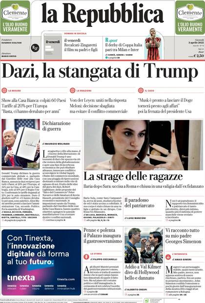 La tapa de La Repubblica