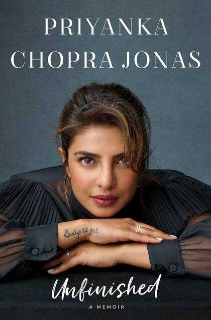 La tapa de la biografía de Priyanka Chopra, Unfinished