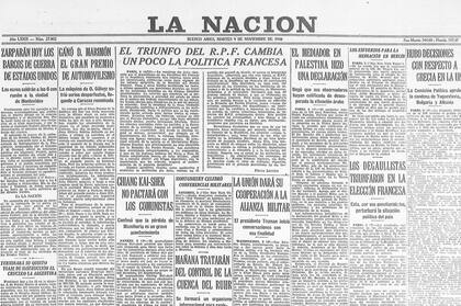 La tapa de La Nación con el triunfo de Marimón