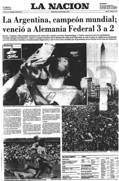 La tapa de LA NACION del 30 de junio de 1986