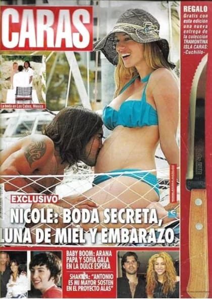 La tapa de la revista Caras, con detalles de la boda secreta de Nicole y Poroto Cubero