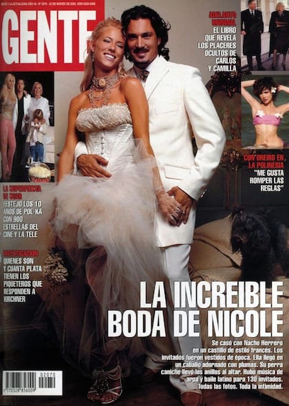 La tapa de la revista Gente, dedicada a la boda de Neumann y Herrero