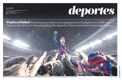 La tapa de LN Deportes