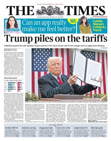 La tapa de The Times