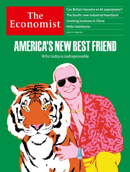 La tapa de The Economist, El nuevo mejor amigo de Estados Unidos: India, por qué es indispensable