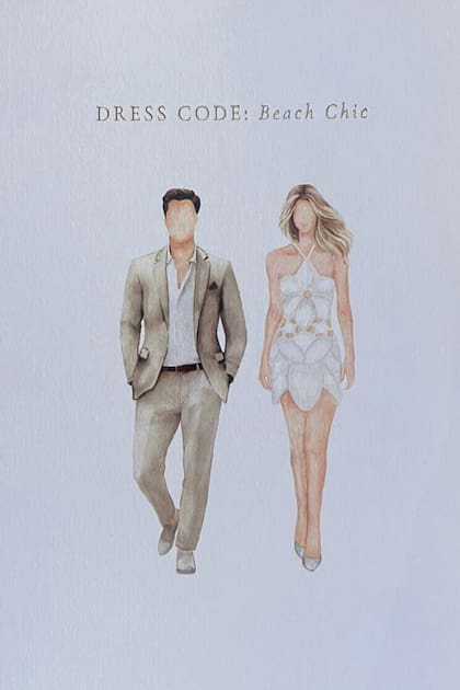 La tarjeta de invitación marcaba el dress
code: “Beach chic”